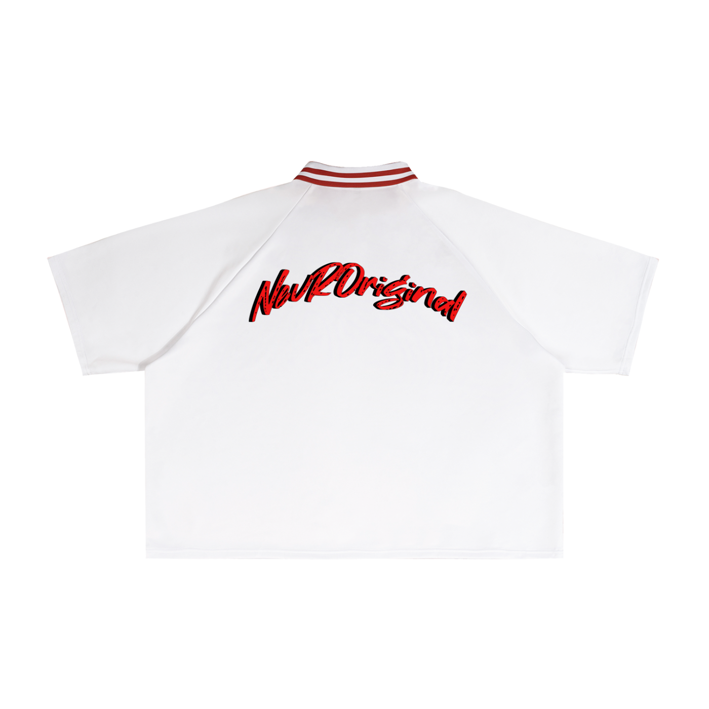 Contrast Lapel Collar Boxy T-Shirt
